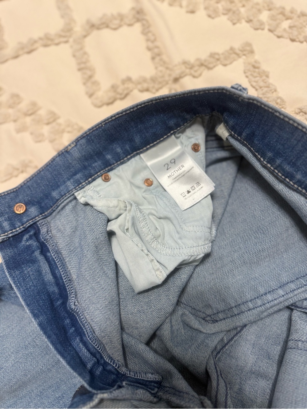 MOTHER Light Blue High-Rise Denim Jeans